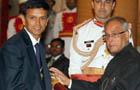 Rahul Dravid receives Padma Bhushan